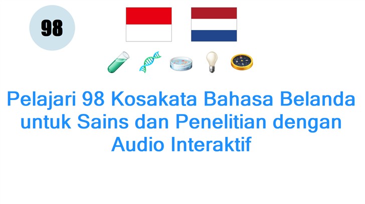 Pelajari 98 Kosakata Bahasa Belanda untuk Sains dan Penelitian dengan Audio Interaktif